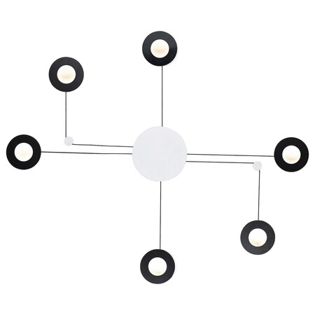 Et2 Orbital 6-Light Led Wall Sconce E23176-BKWT